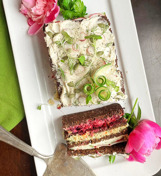 Vegan Savoury Sandwich Cake