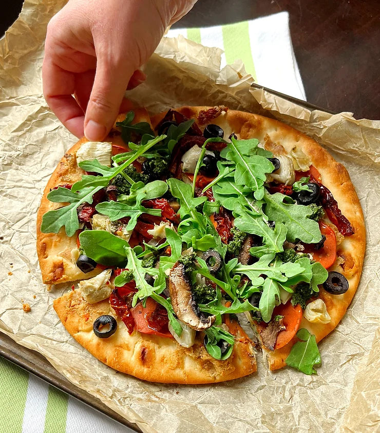 Sun-dried Tomato and Basil pizza