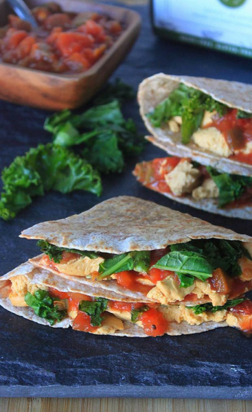 Kale and Jalapeno Quesadillas