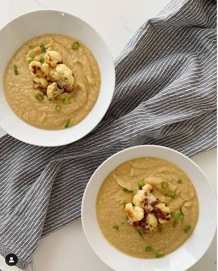 Roasted Cauliflower Carrot Soup