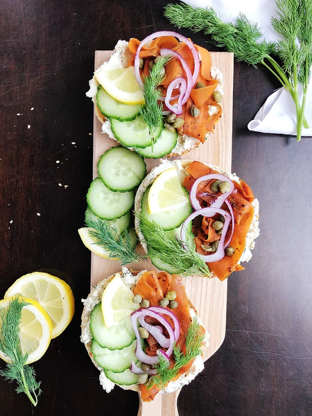 Lox et fromage à la crème végan