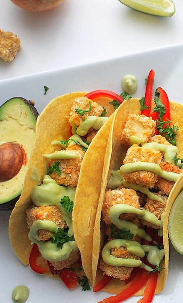 Tacos de tofu croustillant