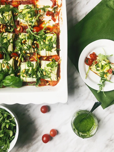 Raviolis de courgette à base de plantes