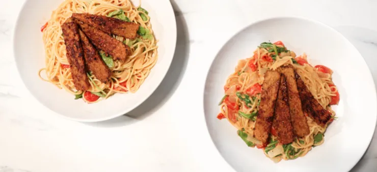 Instagram's abbikadar's Vegan Rosé Pasta with Tempeh Bacon