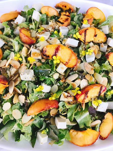 Grilled Peach Garden Salad