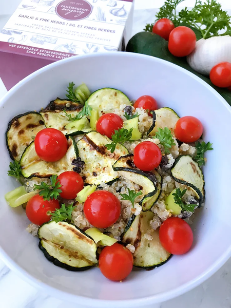 Quinoa Salad With Grilled Zucchini and Garlic & Fine Herbs