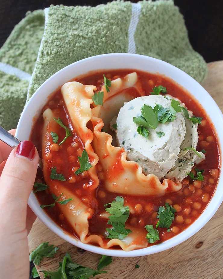 Cheesy Lasagna Soup